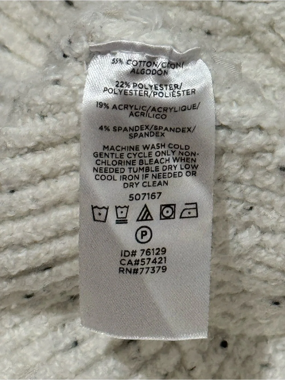 Ann Taylor Women’s Cream Speckled Knit Sweater Size XS
